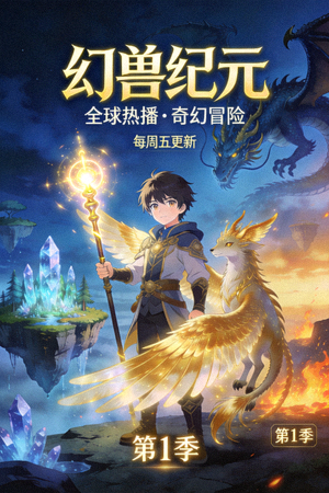 全球热播动漫《幻兽纪元》海报 - 奇幻冒险动漫